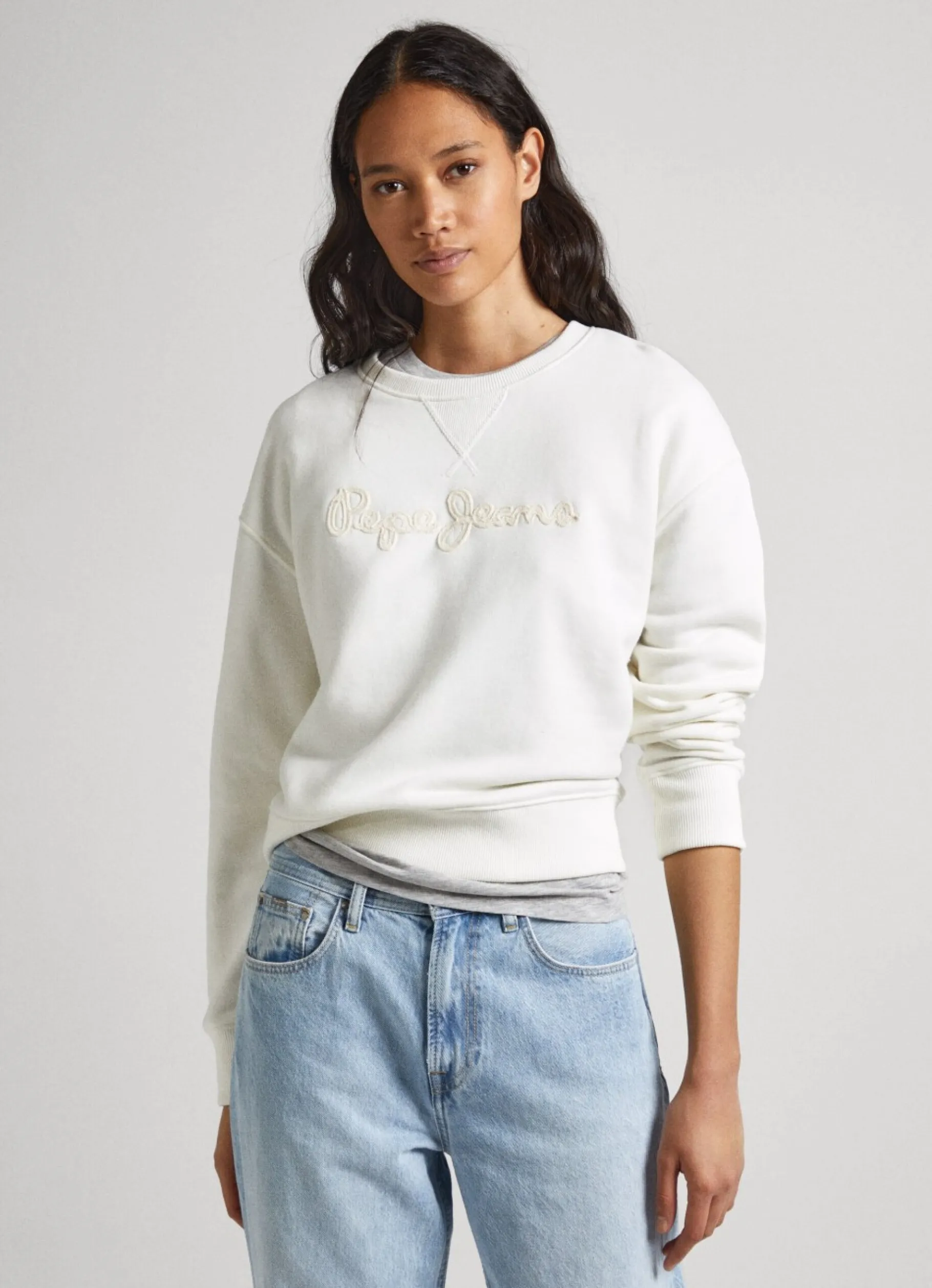 Women Pepe Jeans Sweatshirt With Printed Logo