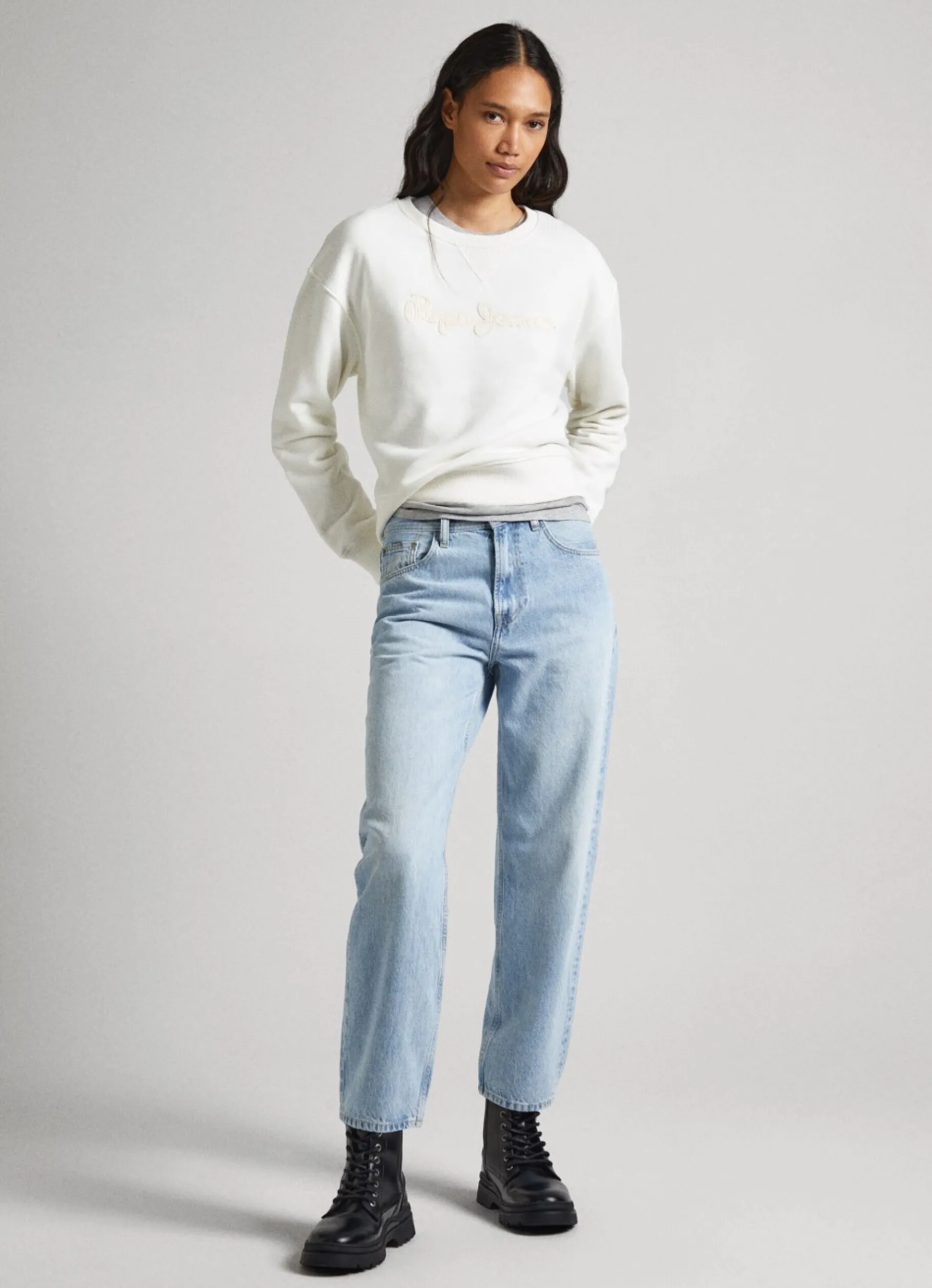 Women Pepe Jeans Sweatshirt With Printed Logo