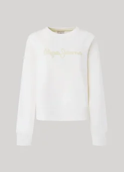 Women Pepe Jeans Sweatshirt With Printed Logo