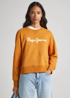 Women Pepe Jeans Sweatshirt With Printed Logo