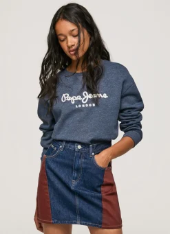 Women Pepe Jeans Sweatshirt With Printed Logo