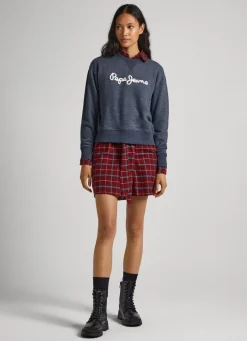 Women Pepe Jeans Sweatshirt With Printed Logo