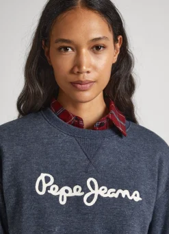 Women Pepe Jeans Sweatshirt With Printed Logo