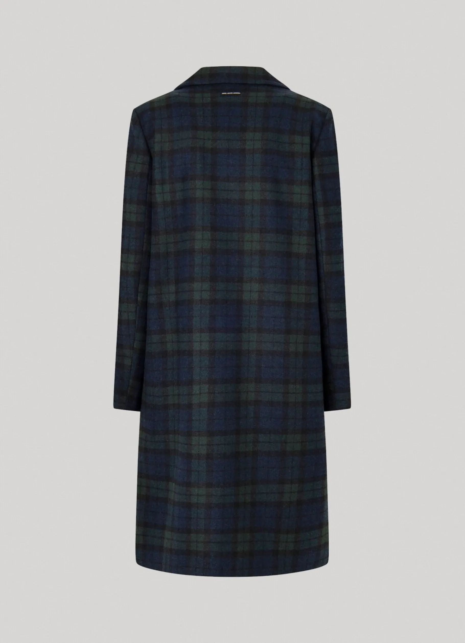 Women Pepe Jeans Tartan Wool Coat