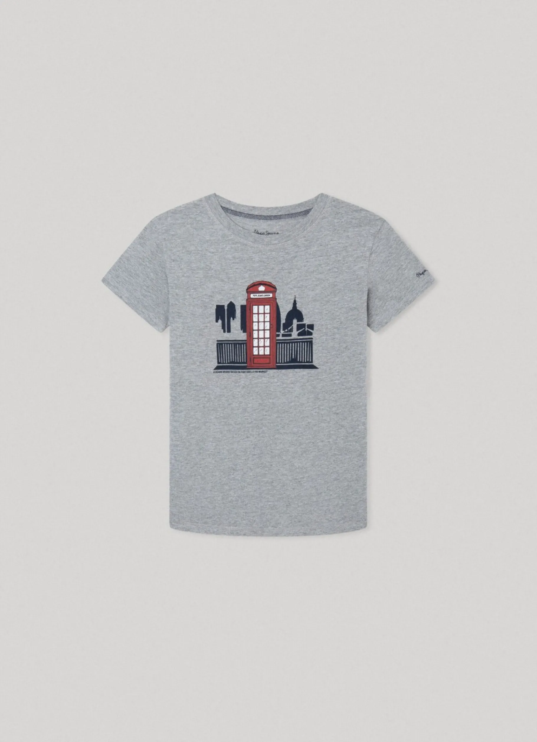 Boy Pepe Jeans Telephone Box Print T-Shirt