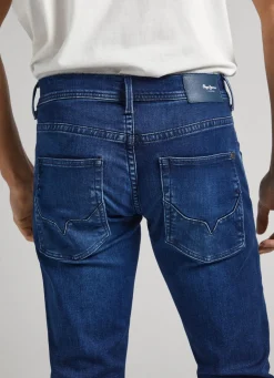 Men Pepe Jeans Track Fit Mid-Rise Jeans