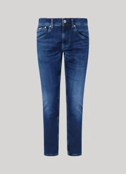 Men Pepe Jeans Track Fit Mid-Rise Jeans