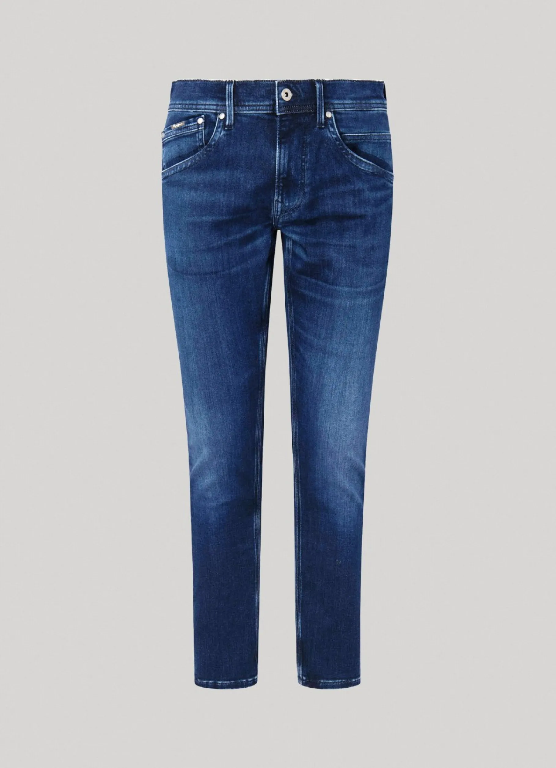 Men Pepe Jeans Track Fit Mid-Rise Jeans