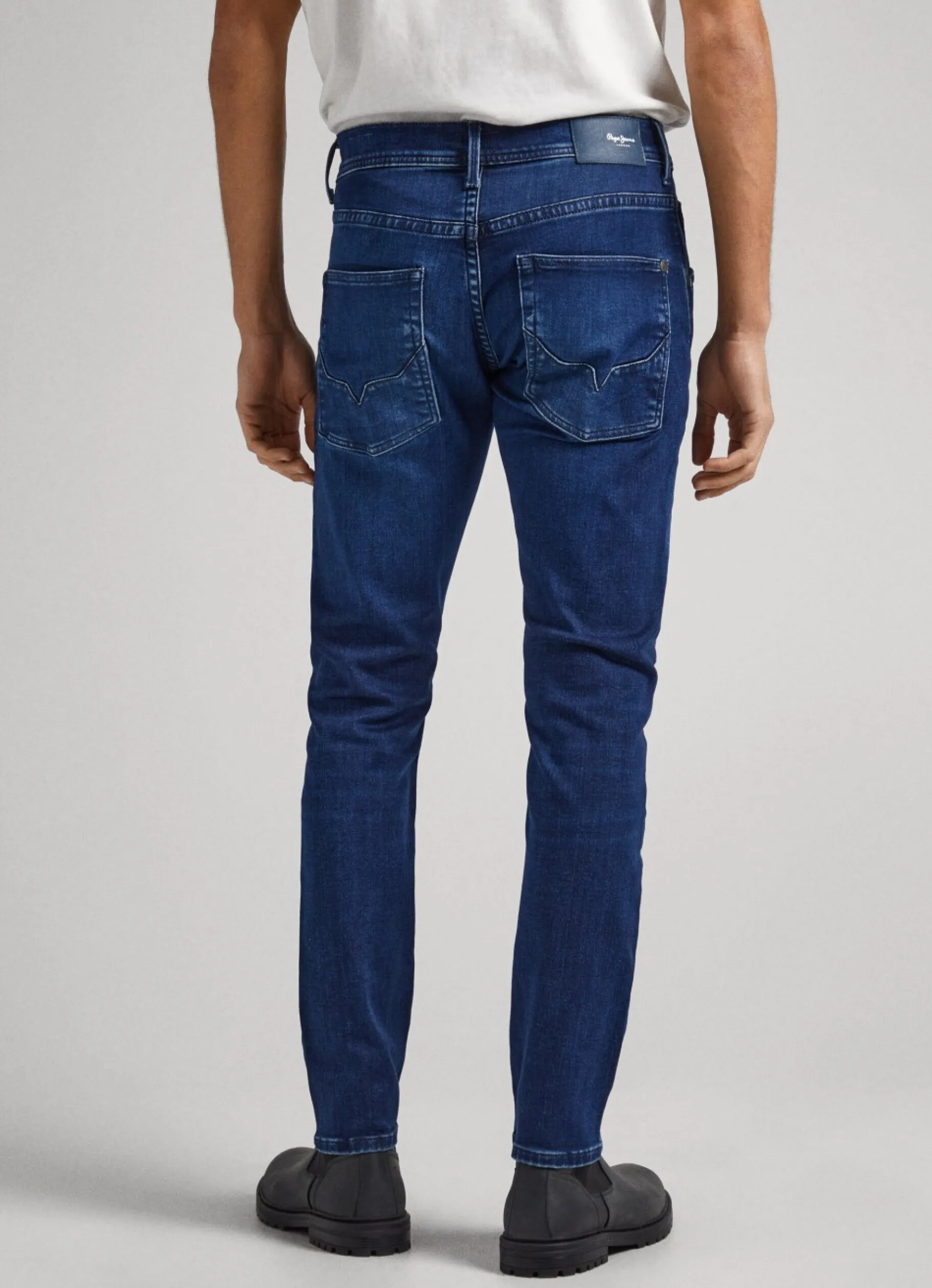 Men Pepe Jeans Track Fit Mid-Rise Jeans