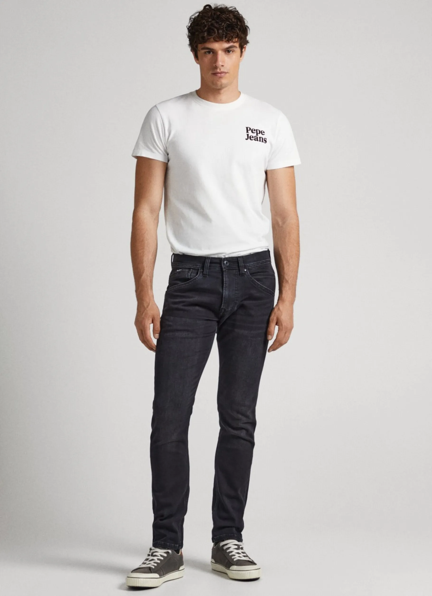 Men Pepe Jeans Track Regular Fit Mid-Rise Jeans