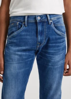Men Pepe Jeans Track Regular Fit Mid-Rise Jeans