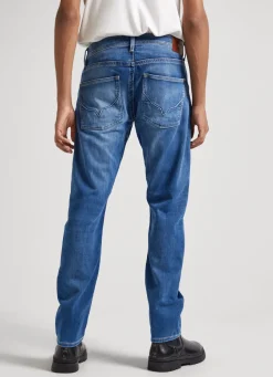 Men Pepe Jeans Track Regular Fit Mid-Rise Jeans