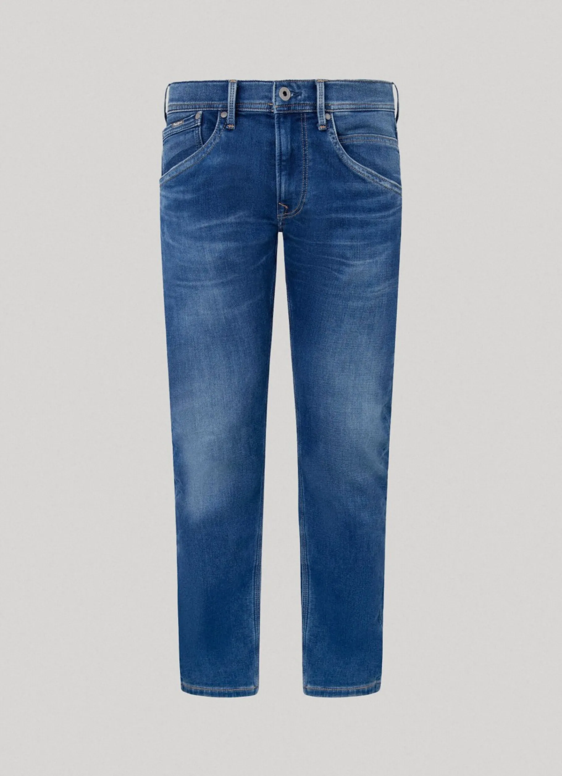 Men Pepe Jeans Track Regular Fit Mid-Rise Jeans