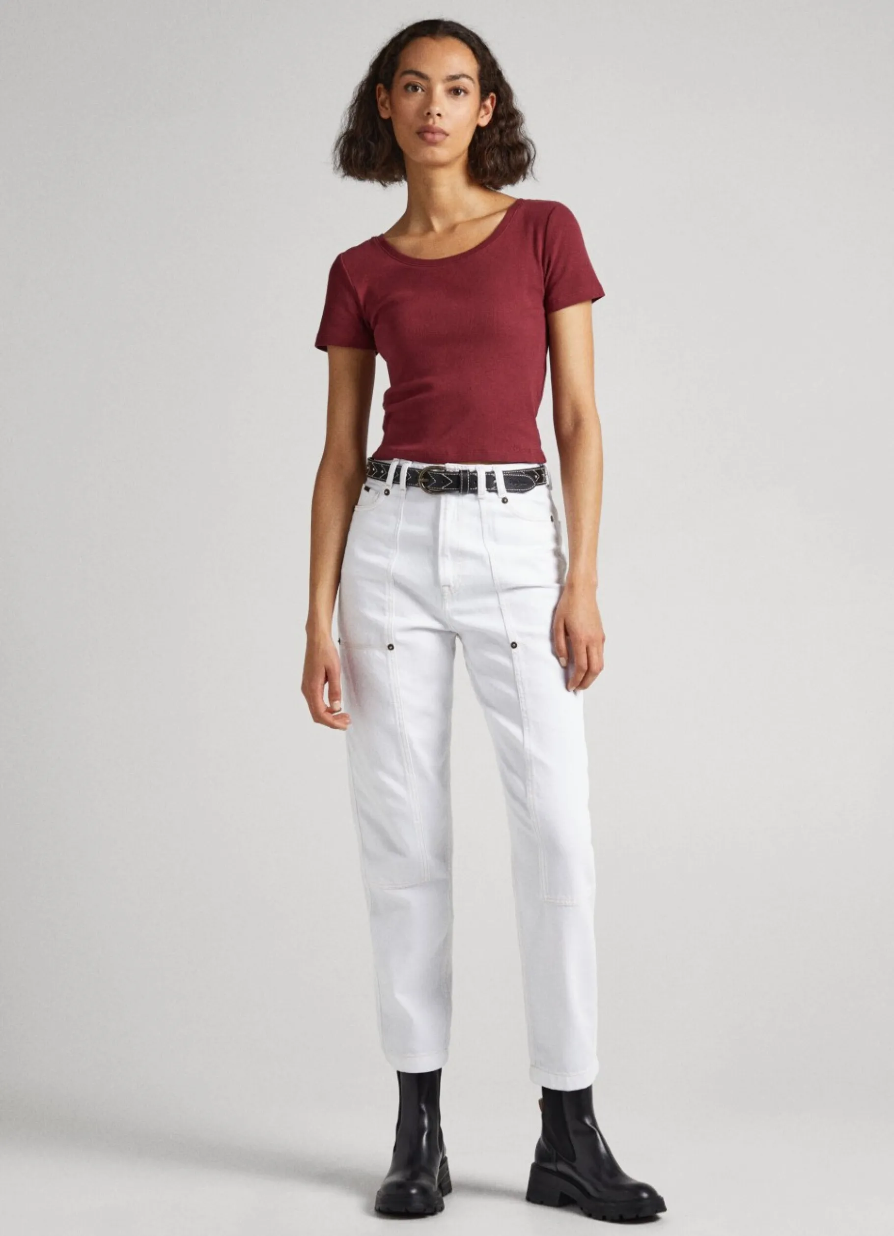 Women Pepe Jeans T-Shirt With Crossed Back Straps
