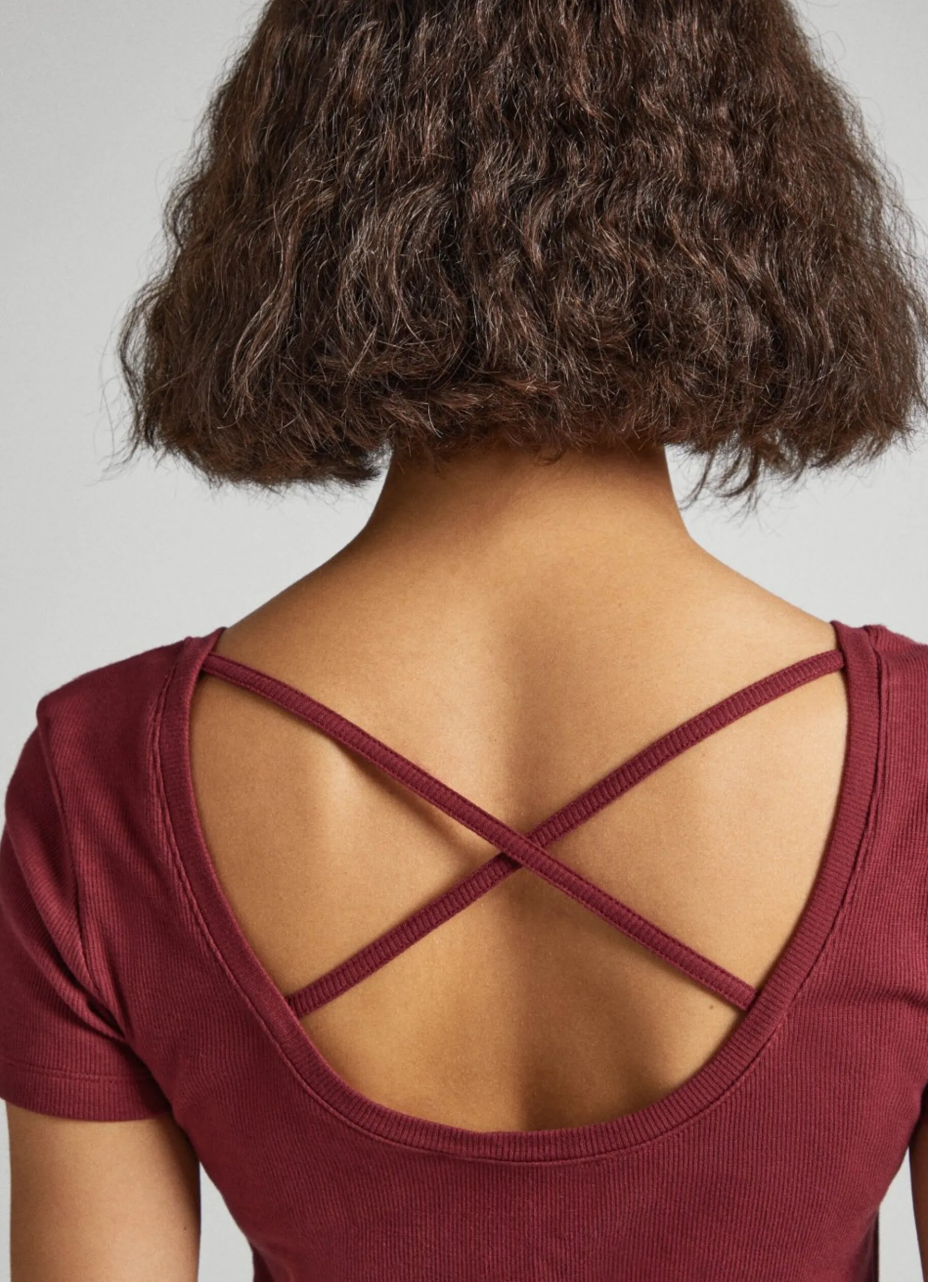Women Pepe Jeans T-Shirt With Crossed Back Straps