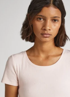 Women Pepe Jeans T-Shirt With Crossed Back Straps