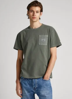 Men Pepe Jeans T-Shirt With Front Pocket