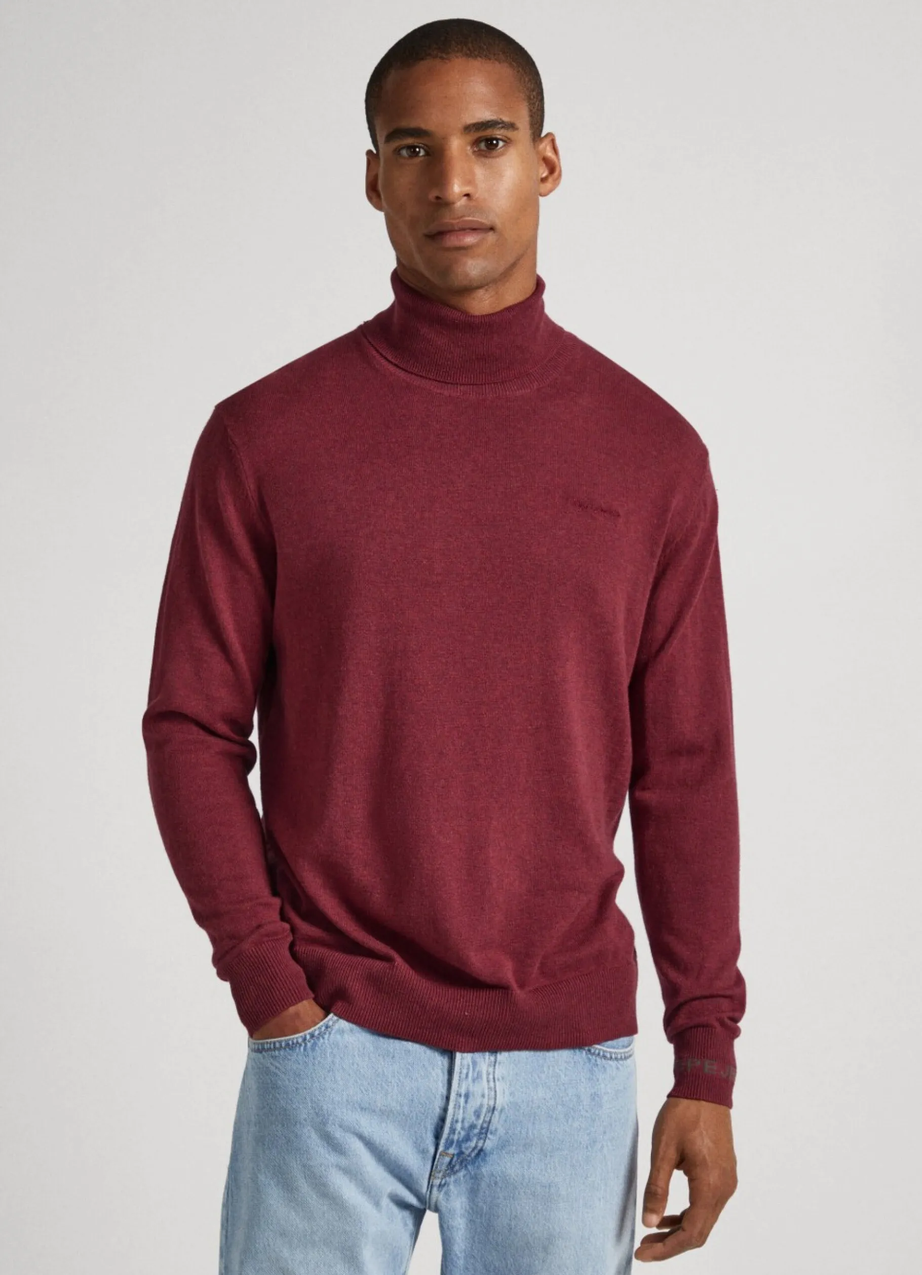 Men Pepe Jeans Turtle Neck Cotton Knit
