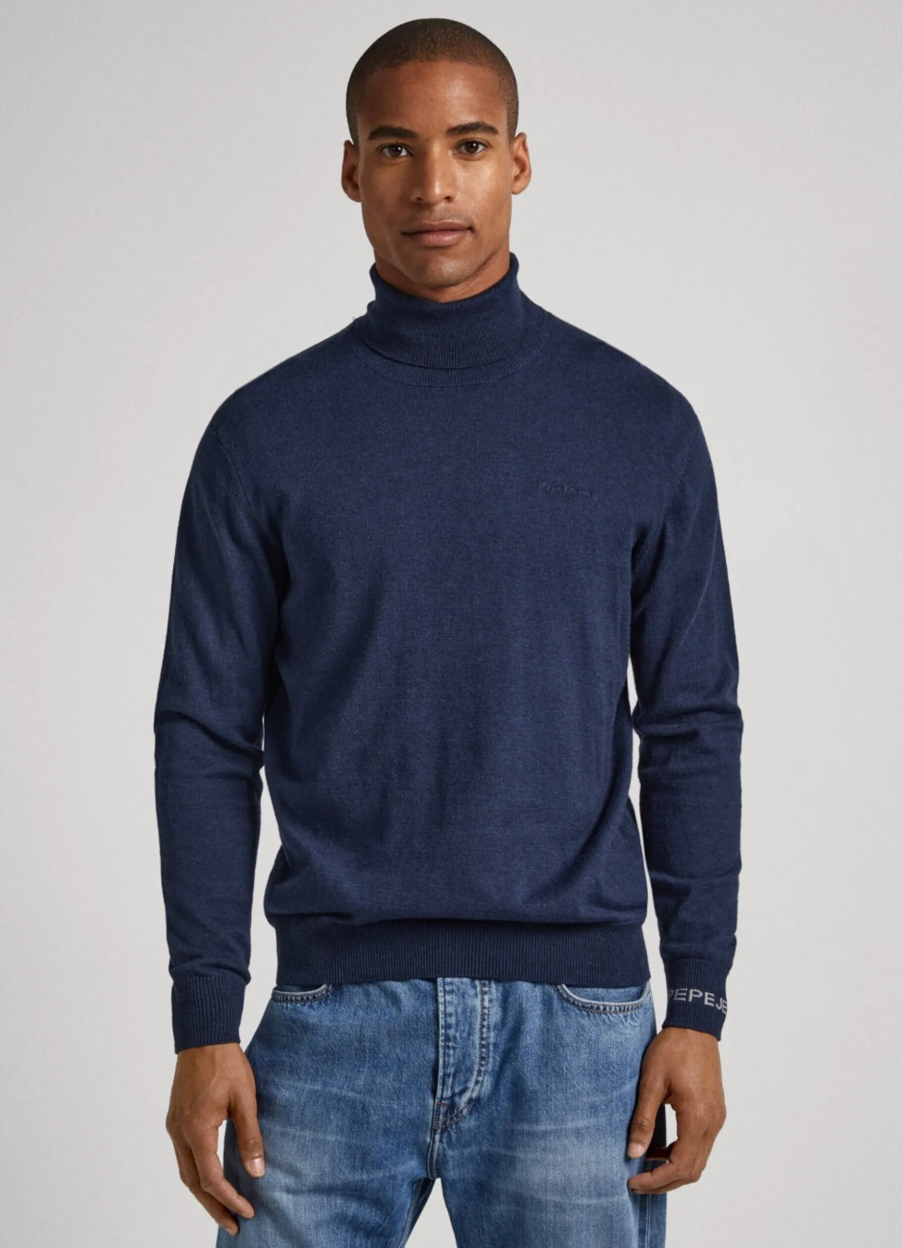 Men Pepe Jeans Turtle Neck Cotton Knit