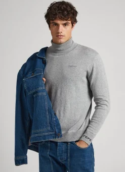 Men Pepe Jeans Turtle Neck Cotton Knit