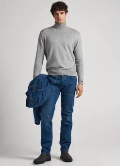 Men Pepe Jeans Turtle Neck Cotton Knit