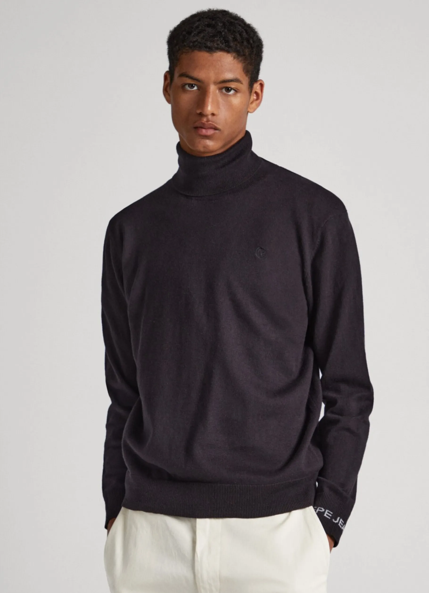 Men Pepe Jeans Turtle Neck Cotton Knit