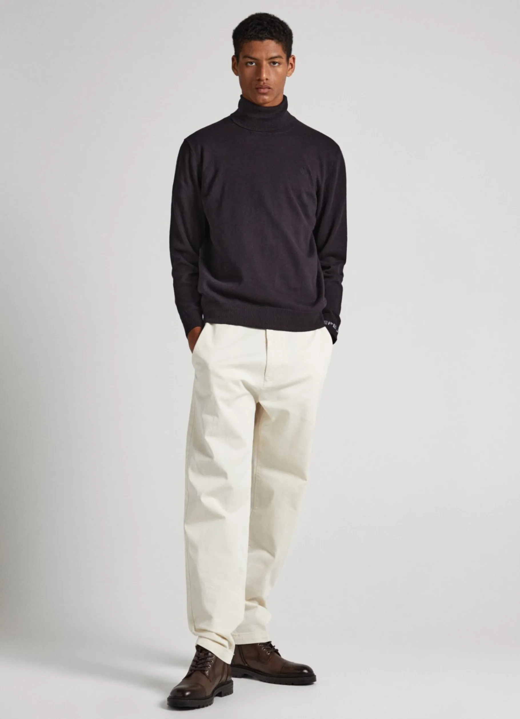 Men Pepe Jeans Turtle Neck Cotton Knit