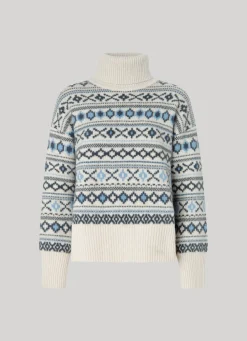 Women Pepe Jeans Turtleneck Jacquard Knit