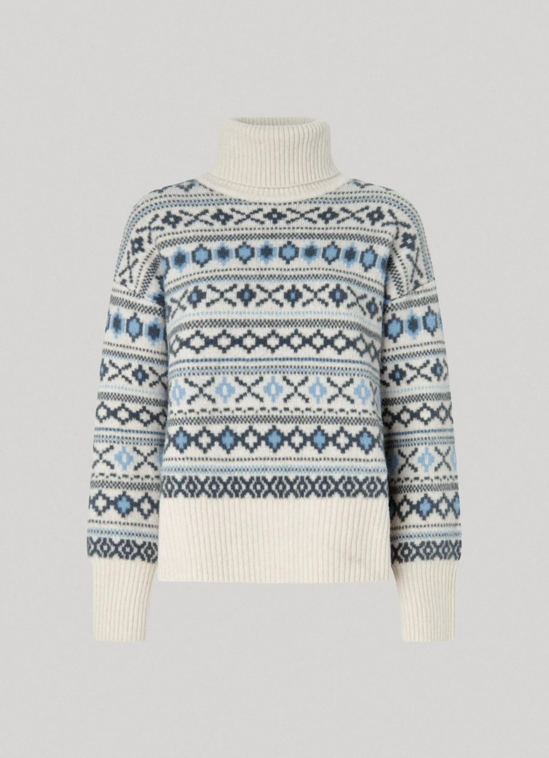 Women Pepe Jeans Turtleneck Jacquard Knit