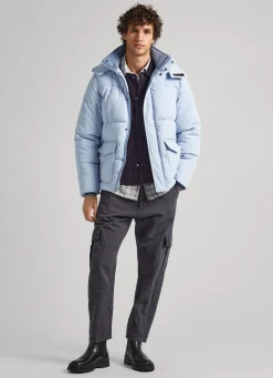 Men Pepe Jeans Twill Padded Down Jacket