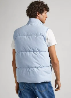 Men Pepe Jeans Twill Padded Waistcoat