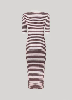 Women Pepe Jeans Two-Tone Striped Dress