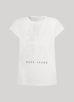 Women Pepe Jeans Union Jack Flag T-Shirt