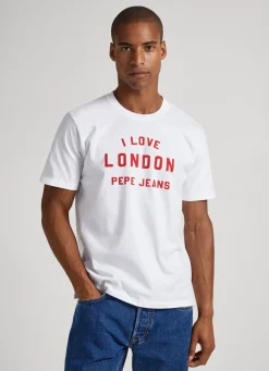 Men Pepe Jeans Unisex I Love London Printed T-Shirt