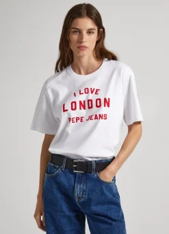 Men Pepe Jeans Unisex I Love London Printed T-Shirt
