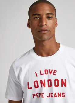 Men Pepe Jeans Unisex I Love London Printed T-Shirt