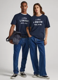 Men Pepe Jeans Unisex I Love London Printed T-Shirt