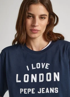 Men Pepe Jeans Unisex I Love London Printed T-Shirt