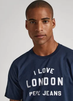 Men Pepe Jeans Unisex I Love London Printed T-Shirt