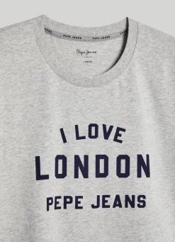 Women Pepe Jeans Unisex I Love London Printed T-Shirt