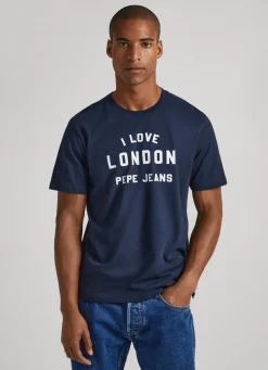 Women Pepe Jeans Unisex I Love London Printed T-Shirt