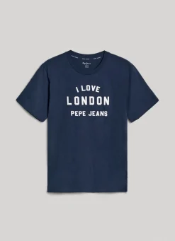 Women Pepe Jeans Unisex I Love London Printed T-Shirt