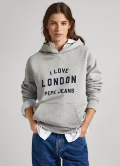 Women Pepe Jeans Unisex Printed Hoodie