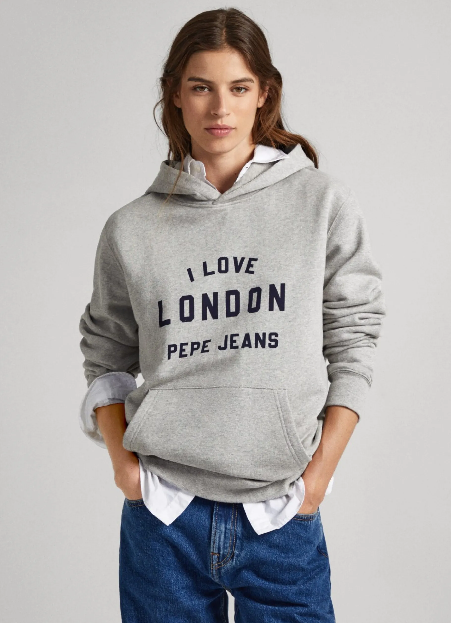 Women Pepe Jeans Unisex Printed Hoodie