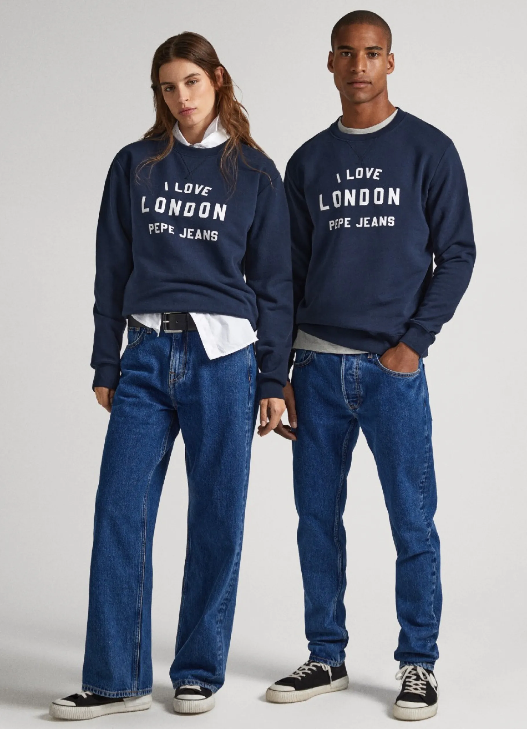 Men Pepe Jeans Unisex Printed Round Neck Sweatshirt