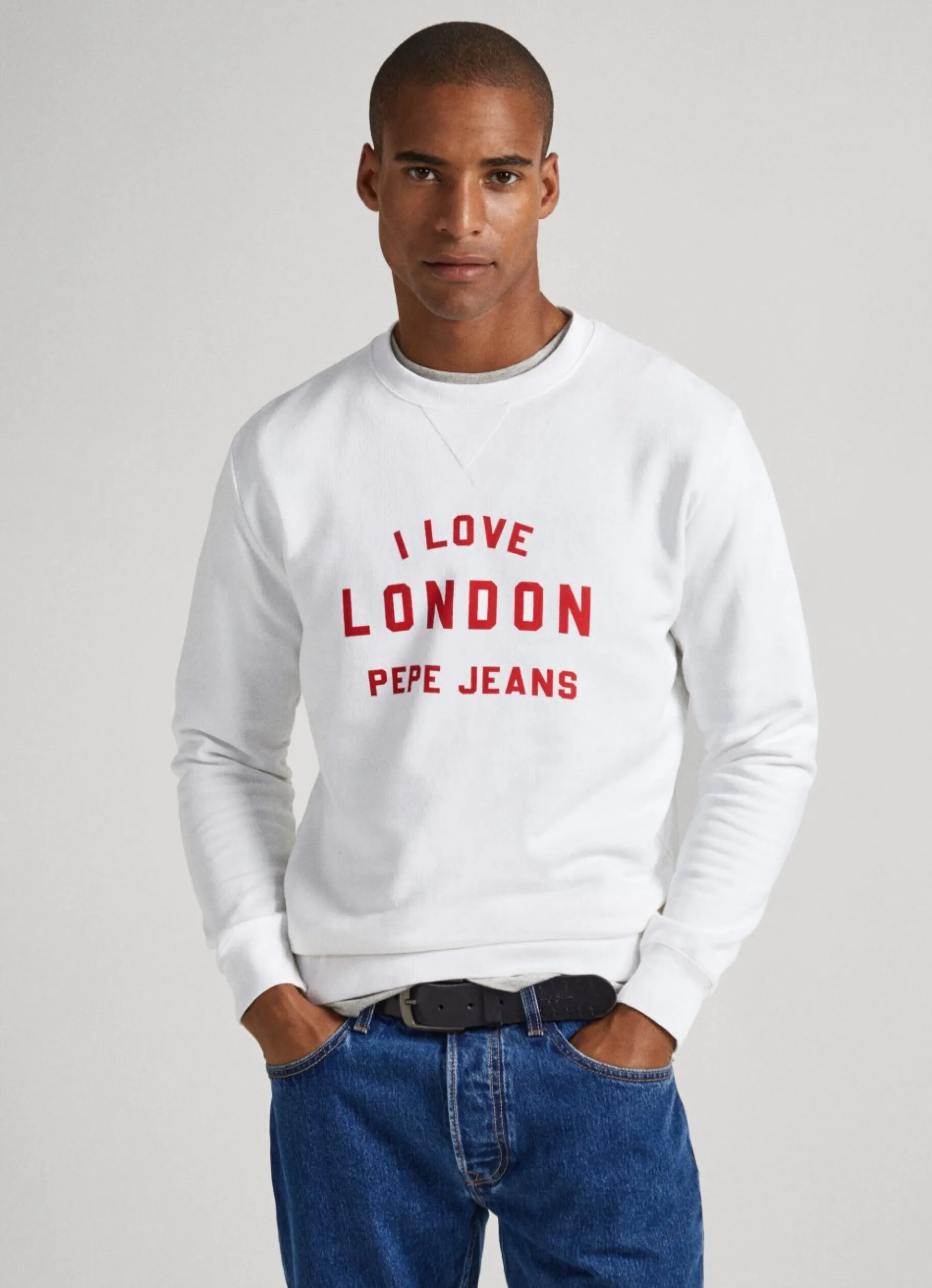 Men Pepe Jeans Unisex Printed Round Neck Sweatshirt