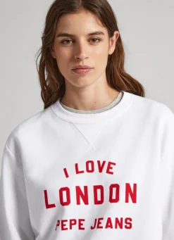 Men Pepe Jeans Unisex Printed Round Neck Sweatshirt