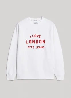 Women Pepe Jeans Unisex Printed Round Neck Sweatshirt