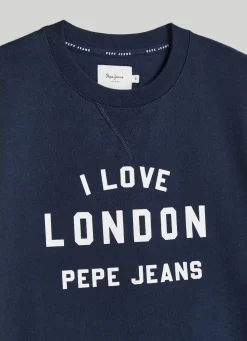 Women Pepe Jeans Unisex Printed Round Neck Sweatshirt