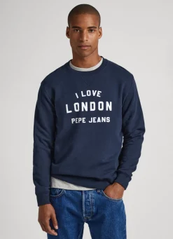 Women Pepe Jeans Unisex Printed Round Neck Sweatshirt